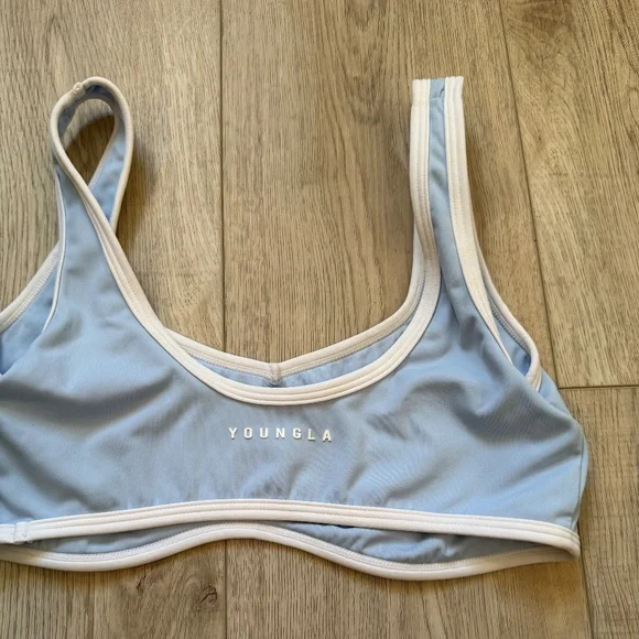 YOUNGLA Elevate Outline Bra in Light Blue - Picture 2 of 4